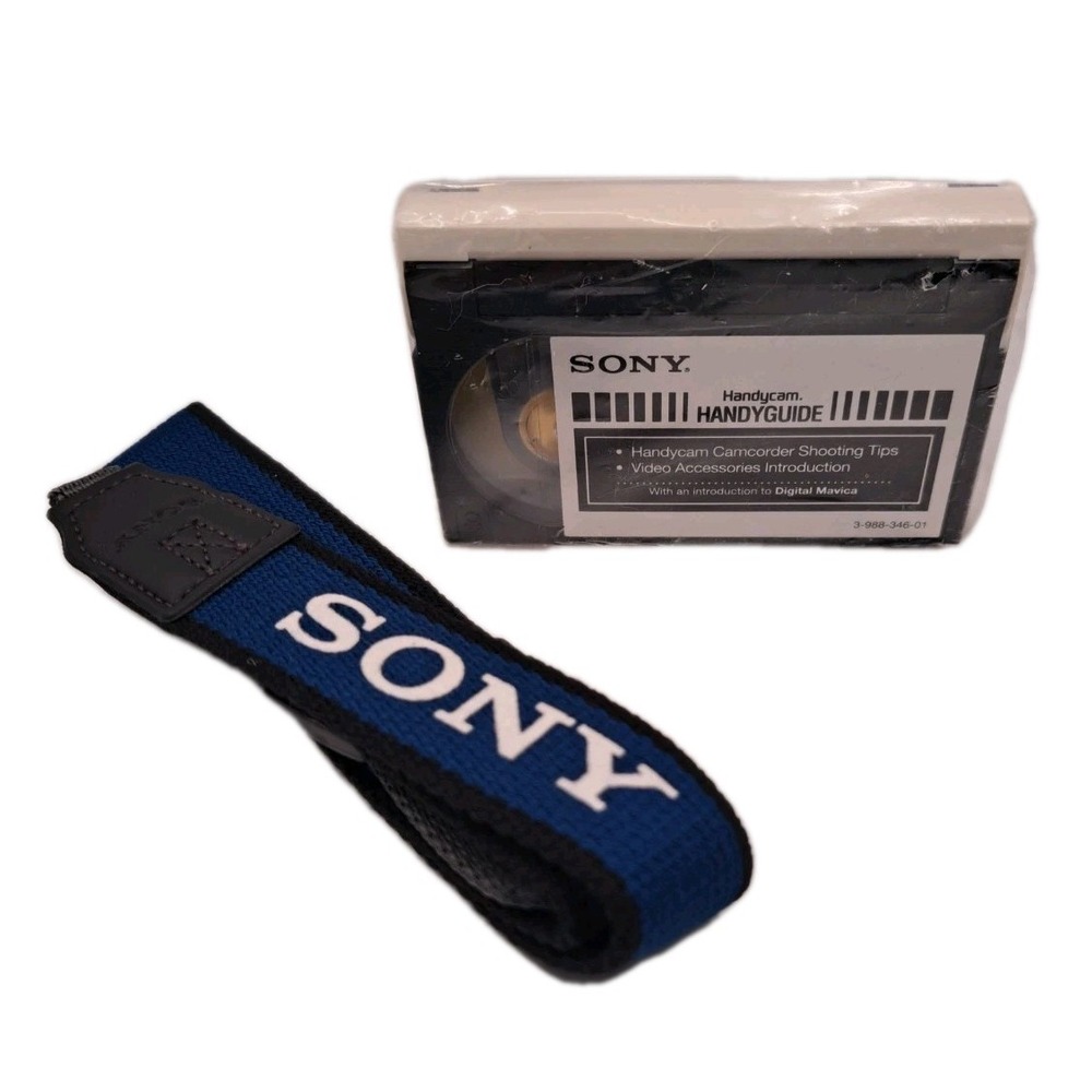 Sony Lot Blue/BlackGray 1"Neck Strap Camera/Camcorder Handycam Tips Cassette